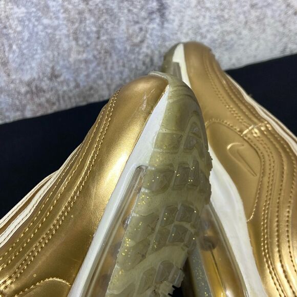 Nike Air Max 97 LX Metallic Gold Sneakers Size 6 - Picture 8 of 12